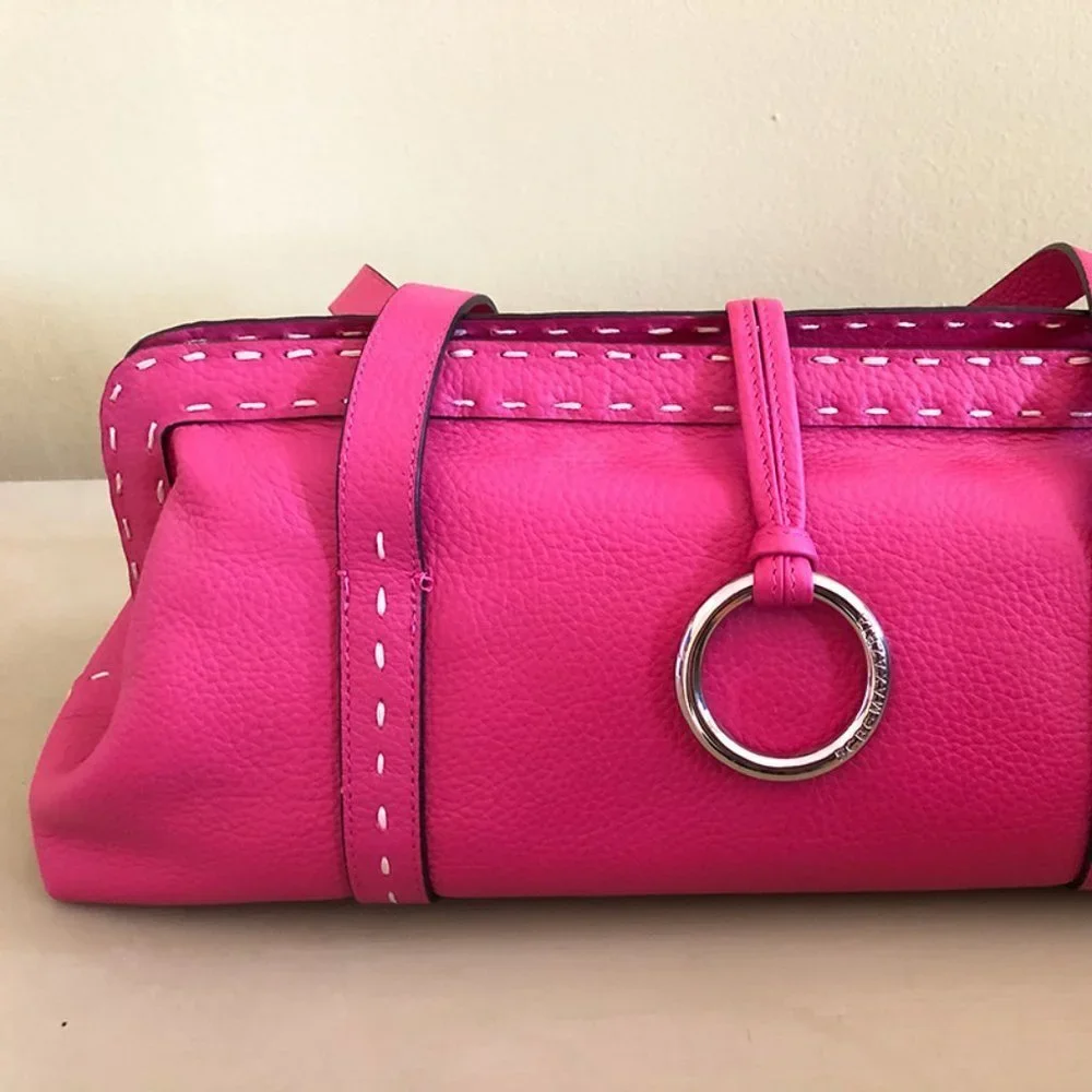 BCBG Hot Pink Satchel Handbag EUC